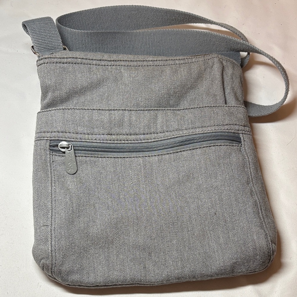 Thirty-one Small Gray Textile Crossbody